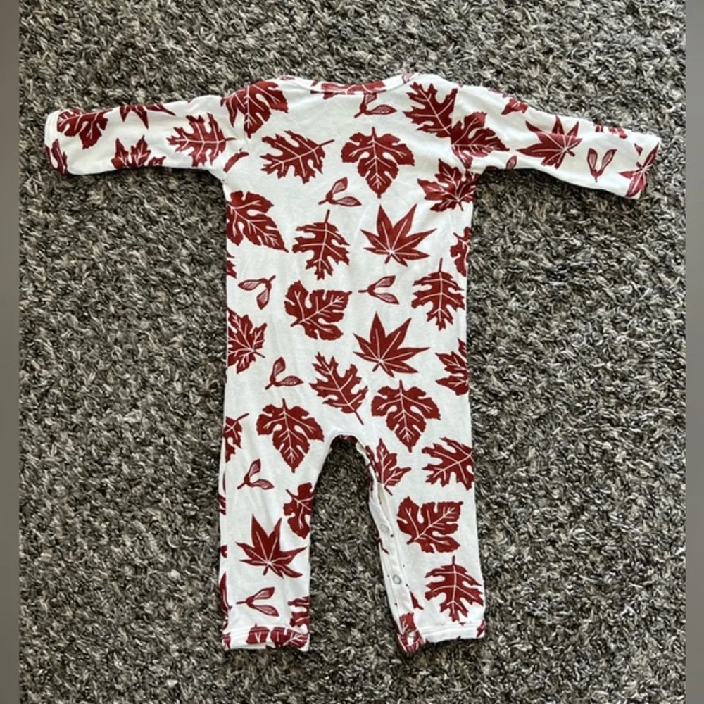 SpearmintLOVE Bamboo Baby One Piece Romper Leaves Fall‎ Size 3-6 Months